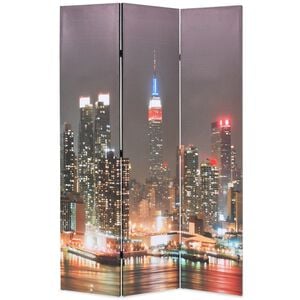 vidaXL Vikbar rumsavdelare New York i nattetid 120x170 cm