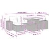 vidaXL Trädgårdssoffset med dynor 9 delar brun konstrotting akaciaträ
