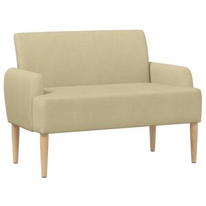 vidaXL Loveseat med knapprapport Ljust gr&ouml;ngr&aring; 116 x 67 x 81 cm