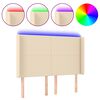 vidaXL S&auml;nggavel LED gr&auml;ddvit 147x16x118/128 cm tyg