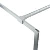 vidaXL Duschv&auml;gg silver 90x195 cm halvfrostat ESG-glas