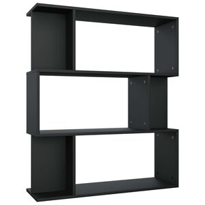 vidaXL Bokhylla/Rumsavdelare svart 80x24x96 cm konstruerat tr&auml;