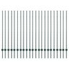 vidaXL Staketstolpar 22 pcs Grön 180 cm Stål