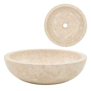 vidaXL Handfat 40x12 cm marmor gr&auml;ddvit