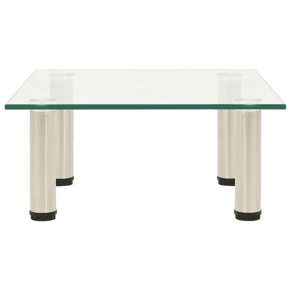 vidaXL TV-bänk transparent 40x35x17 cm härdat glas