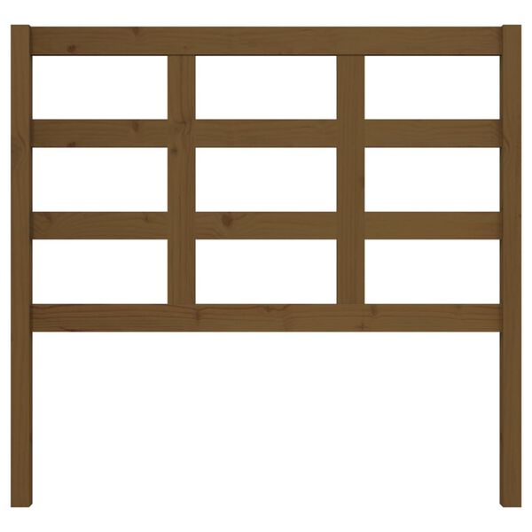 vidaXL Sänggavel honungsbrun 105,5x4x100 cm massiv furu