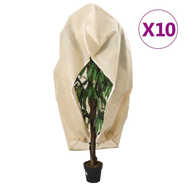 vidaXL Fiberdukar med blixtl&aring;s 10 st 70 g/m&sup2; 1,2x1,8 m