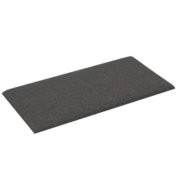 vidaXL Väggpaneler 12 st mörkgrå 30x15 cm tyg 0,54 m²