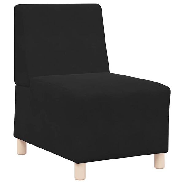 vidaXL Modulsofa utan armst&ouml;d 3 pcs Svart 55 x 74 x 82 cm Sammet