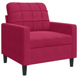 vidaXL F&aring;t&ouml;lj vinr&ouml;d 60 cm sammet