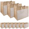 vidaXL Jutep&aring;sar med ficka 10 Naturlig och vit 42 x 33 x 19 cm