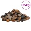 vidaXL Polerad sm&aring;sten 25 kg blandade f&auml;rger 2-5 cm