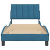 vidaXL Bed Frame without Mattress "Hanko" Blue 90x190 cm Velvet