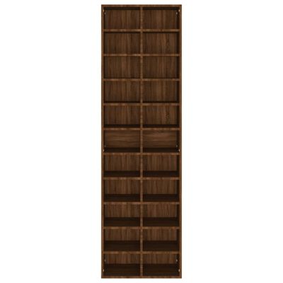 vidaXL Skoställ brun ek 54x34x183 cm konstruerat trä