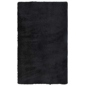 vidaXL Luvmatta med h&ouml;g lugg &rdquo;NAVARRA&rdquo; svart 60x100 cm polyester