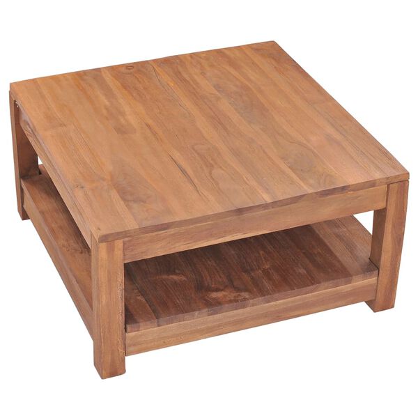 vidaXL Soffbord 68x67x35 cm massiv teak