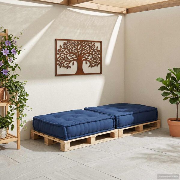 vidaXL Modulsofa enhet Indigo 70 x 70 x 36 cm tyg