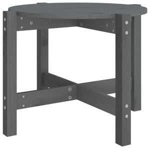 vidaXL Soffbord gr&aring; &Oslash; 62,5x45 cm massivt furu