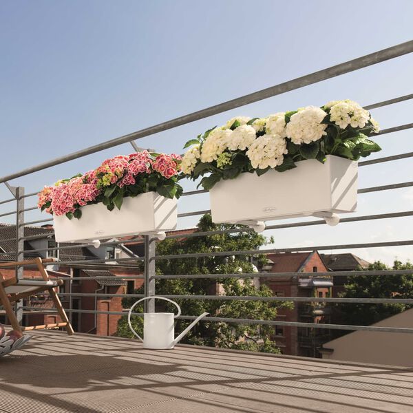 LECHUZA Blomkruka Balconera Color 80 ALL-IN-ONE vit 15680