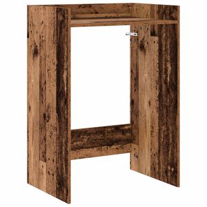 vidaXL Tv&auml;ttmaskinskabinet med lagring Gammalt tr&auml; 67,5 x 48 x 97 cm