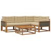 vidaXL Utomhussoffset med kudde 5 pcs Naturlig och Beige
