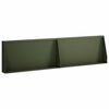 vidaXL St&ouml;dv&auml;gg 2 st 80 x 12 x 30 cm St&aring;l Olivgr&ouml;n