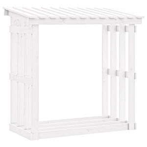 vidaXL Vedst&auml;ll vit 108x64,5x109 cm massiv furu