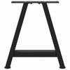 vidaXL Soffbordsben A-formade 2 st svarta 50x(42-43) cm stål