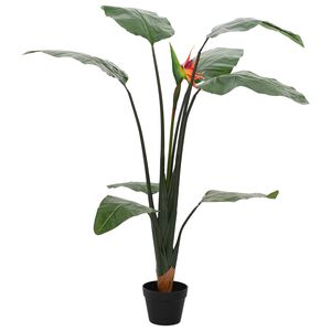 vidaXL Konstv&auml;xt Strelitzia Gr&ouml;n 70 x 18 x 155 cm Tyg och PE