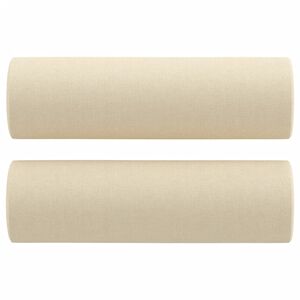 vidaXL Prydnadskuddar 2 st gr&auml;ddvit &Oslash;15x50 cm tyg