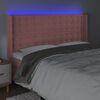 vidaXL S&auml;nggavel LED rosa 203x16x118/128 cm sammet