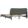 vidaXL Bed Frame with LED without Mattress "Hvar" Dark Grey 160x200 cm Fabric