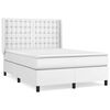 vidaXL Rams&auml;ng med madrass vit 140x200 cm konstl&auml;der