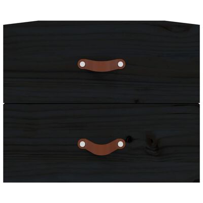 vidaXL Väggmonterade sängbord svart 50x36x40 cm
