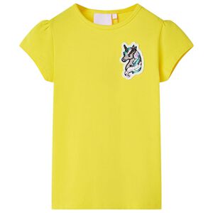 T-shirt f&ouml;r barn stark gul 140