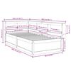 vidaXL Säng med bokhylla utan madrass vit 90x190cm massiv furu