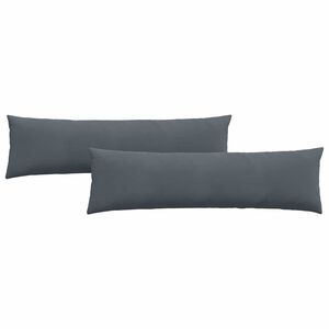 vidaXL Sofakuddar 2 pcs M&ouml;rkgr&aring; 145 x 40 cm Kordread tyg