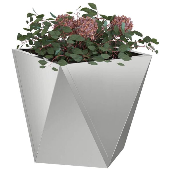 vidaXL Planteringsk&auml;rl 2 pcs Silver 30 x 30 x 30 cm Galvaniserat St&aring;l