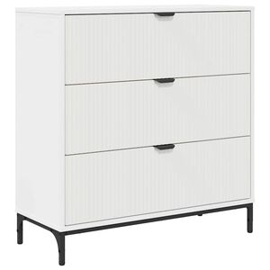 vidaXL Sideboard med l&aring;da Vit 79,5 x 33 x 82 cm Konstruerat tr&auml;