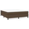 vidaXL Boxspring-s&auml;ngram m&ouml;rkbrun 180x200 cm tyg