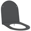 vidaXL Toalettstol Antracit 47 x 36 x 3,4 cm Duroplast