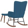 vidaXL Gungstol med fotpall Blå sammet