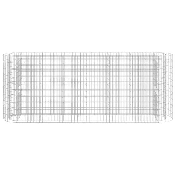 vidaXL Planteringsgabion galvaniserat järn 260x50x100 cm