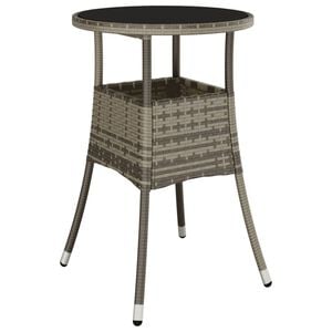 vidaXL Tr&auml;dg&aring;rdsbord &Oslash;60x75 cm h&auml;rdat glas och konstrotting gr&aring;