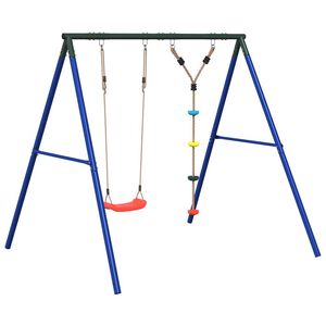vidaXL Gungst&auml;llning med gunga och kl&auml;tterrep