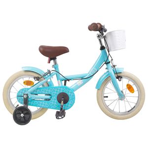vidaXL Barncykel 14 Tum fr&aring;n 3-5 &aring;r gammal Ljusbl&aring;