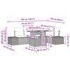 vidaXL Tr&auml;dg&aring;rdsm&ouml;belset med kudde 6 pcs Gr&aring; och Brun