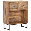 vidaXL Sk&auml;nk massiv &aring;tervunnen teak 60x30x75 cm