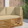 vidaXL Utomhus Soffa Kudde 3 pcs Beige Polyester