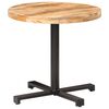vidaXL Caf&eacute;bord runt &Oslash;80x75 cm grovt mangotr&auml;